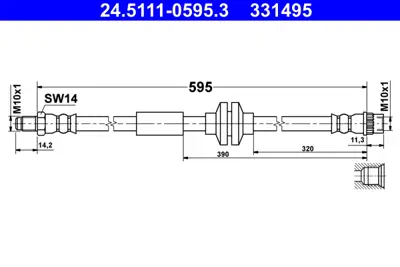 SVAC 60-0271 Fren Hortumu Arka Movano B 10> Master Iıı 8200735348 462102638R 4423000Q1C 4423000Q1H 93167717 95513855 95528329 4406251 4420116 462101752R