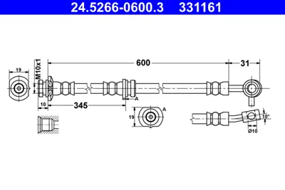 SVAC 73-0149 Fren Hortumu On Sol Qashqaı 07-> 46210JD005 46210JD610 46472568000 46210JG01B 4621OJDOO5