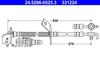 SVAC 80-0160 Fren Hortumu On Sag Hyundaı I30 07-12 Kıa Ceed Sw / Hb / Pro 06-> 587322L000 587321H000 587321M000 587372L000 46472568000 58732A6000 58731A6000