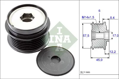 INA 535 0174 10 Alternatör Kasnagı 05142615AA