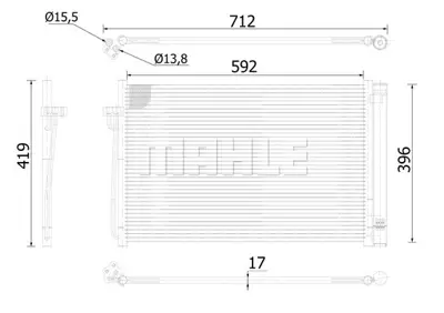 BEHR MAHLE AC 344 000S Klıma Radyatoru Bmw M54 N62 N73 E60 E65 E63 E64 2282939á