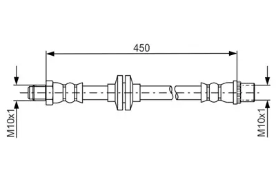 BOSCH 1987481683 Fren Hortumu Dacıa Duster 2010> 462102625R 462107076R 462108452R 462106581R 462107874R 8671018253 8200597210 8200129954 4D0611715B 8200646065