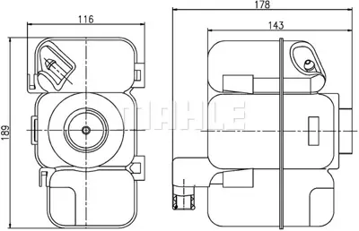 BEHR MAHLE CRT 206 000S Radyatör Yedek Su Deposu 30711154 30723929 30741154 30741973 8634226 8683455 9142716 30741975 30741237 8634227