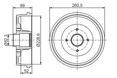 BOSCH 0986477288 Fren Kampanası Dacıa Logan 2007-> 432001316R 432003429R 432004526R 6001548984 4154230101 A4154230101 4320000Q0K 4320000Q1L 432000505R 432001501R