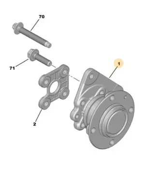 PSA 9822539980 Porya Arka Rulmanlı  P208 Iı Opel Corsa F 1.2 Eb2 1.5 Bluehdı 2020> 9822539980