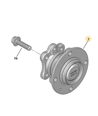 PSA 9822539980 Porya Arka Rulmanlı  P208 Iı Opel Corsa F 1.2 Eb2 1.5 Bluehdı 2020> 9822539980