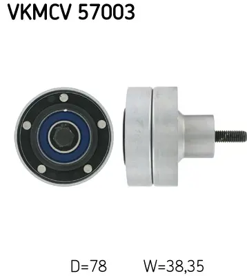 SKF VKMCV 57003 Kanallı V Kayısı Saptırma Makarası 