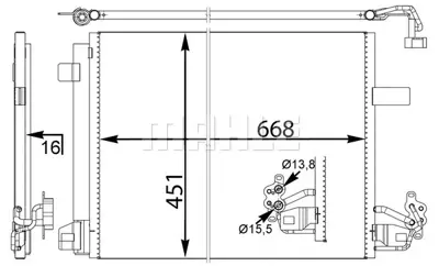 BEHR MAHLE AC 774 000S Klıma Radyatörü 7E0820411C 7E0820411B 7E0820411D RA7300540 940345 8FC351343131 4477605160