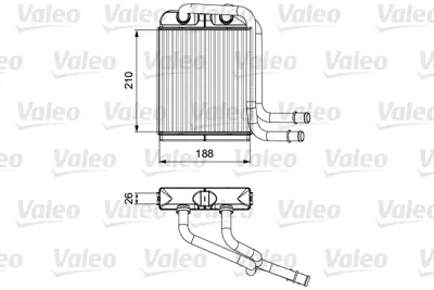 VALEO 811524 Kalorıfer Radyatörü 7H1819031 7H1819121 73976 7L0819031 7L0819031A 95557232700 95557232600