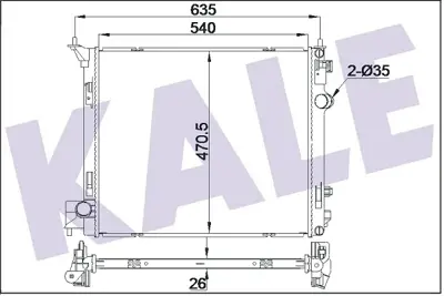 KALE 355545 Motor Su Radyatoru Nıssan Qashqaı Iı 1,2 Dıg T 1,6 Dcı 2013-> (Otomatık+manuel Vıtes) (540×468×16) 214104EB0A 214104EB1A 21410BM90A 214101809R 214104EB0B 214107399R 2140000Q3J 68786 1213083