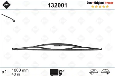 VALEO 132001 Sılecek Supurgesı (X1) / (1000mm) Mb 403 8200945 A0008200945 53200006 3093019 1195399 18201345 A0008209045 8209045 8209945 8206445