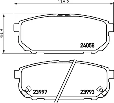 GRAP 93979 Arka Fren Balatası Kıa Sorento 03-10 583023ED00 583023EE00 583023ED01 44650W060 446550170 446550171 446550190 446550230 446550250 44650W030