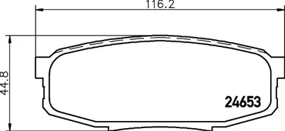 GRAP 93997 Arka Fren Balatası Toyota Land Cruıser J2 08-12 44660C010 37H4641 HWC1129 GWC1129 446660120 446602340 4466YZZE9 446660160 446660140 446660161