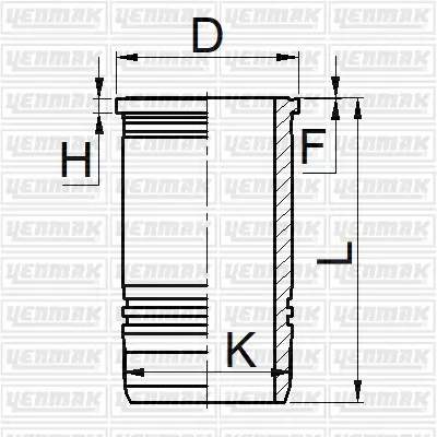 YENMAK 51-05228-000 Sılındır Gomlek+orıng 123 Mm Renault Kerax -Premıum 2 440 Dxı 11/ Volvo Fm-Fmx Dc11 