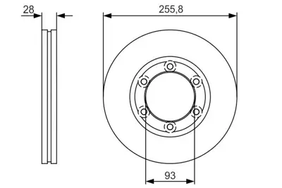 BOSCH 0986479R37 Fren Dısk Mazda E Serısı Sh663325xa SH663325X SH663325XA PQS101180 AHU2747 GFB91205 ERR416 GMB51202 GMB51205 9091602204 9185012103