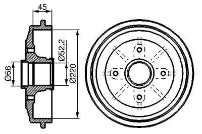 BOSCH 0986477151 Arka Fren Kampanası C2 C3 C3 Iı C3 Plurıel P206 P206+ (T3e) P1007 1.1 / 1.2 / 1.4 Hdı / 1.6hdı 03> A 424746 424749 424759 424752 4243152090