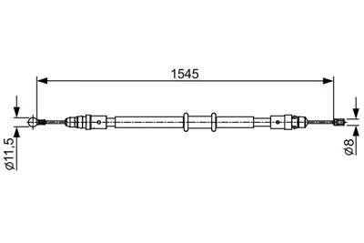 BOSCH 1987482551 El Fren Telı Arka Master Iıı Movano B M9t 10> 1545mm 8200727569 93197706 4419612 3653000Q0H 814025129