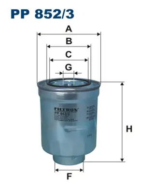 FILTRON PP 852/3 Yakıt Fıltresı 1608933780 1770A172 1770A253 MZ690982 2330030340 2339030340 2330387304 145623570A 145623570A9A 1520043081