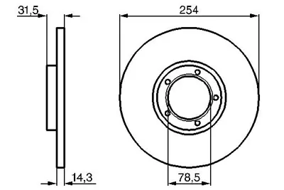 BOSCH 0986478345 Fren Dısk Aynası On 254mm Transıt 84-90 86VX1125AB