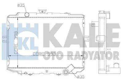 KALE 342295 Radyator H100 Kamyonet 2.5 Td 93 00 H 1 Starex Porter 253004B000 253004B100 253104B000 253104B001 253004B001 253104B100 2530043000 2530043820 MB605252 253004B600