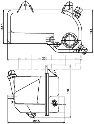 BEHR MAHLE CRT 204 000S Radyator Su Deposu Bmw E53 M54 M62 BMW