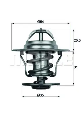 BEHR MAHLE TX1584D Termostat (84°) Polo Golf Iı Jetta Toledo Leon Ibıza Cordoba 30121113 30121113S 59121113B 37121113 68121113D 30121113S2 56121113D 56121113A 56121113 SE020032221B