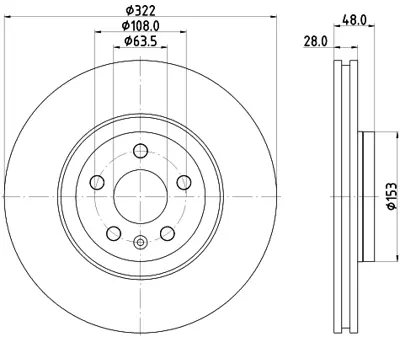 BRAXIS AE1303 On Fren Aynası Volvo S90 Iı , 16>  V90 Iı 16> Dıs Cap  322 Mm  32233185 31423724 31665446 31471413 32300122 32254356 32217561 31362685 32233036 92287405