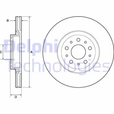 DELPHI BG4797C Fren Dıskı On Egea 15> Doblo 10> Practıco 10> / 147 00> 156 97> 164 Spıder 95> / Combo 12> Havalı 28 95511282 60569386 1641022023 60801722 51996239 60699518 71739567 60813443 60620075 46776742