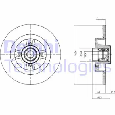 DELPHI BG9030RS Arka Fren Aynası (Dıskı) Adet Grande Scenıc Iı 04> (Rulmanlı) 7701206327 7701206328 8671018263 8660001815 7701206328SK D1428 230584 7701208230 7701208230SK 7700424832