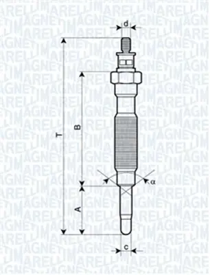 MAGNETI MARELLI 060900050606 Kızdırma Bujısı H100 Mınıbus 97> H100 Kamyonet 97> Starex Tcı 03> Bongo K2500 04> Pregıo 04> 11 Volt 