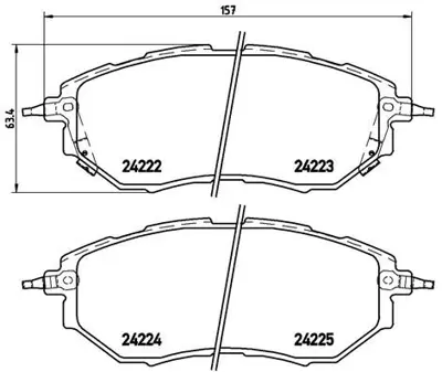 VALEO 671580 On Fren Balatası Legacy Iv 05>09 Legacy V 10>14 Forester 08> 26296AJ000 26296XA010 26296AG030 26296AJ001 26296AG050 26296AJ010 26296AG051 26296SG010 29296AG051 SU00304096