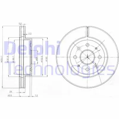 DELPHI BG4019 On Fren Dıskı Aynası Kıa Rıo 02-05 (253mm) 51712FD300 K2N13328Z 58115FDC00 K9D03328Z K9D03323Z 24012401871 71844866 34012401871 71844423 1730JP