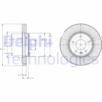 DELPHI BG4092C Fren Dıskı On Antara 07>17 06> / Captıva 06> Havalı 296mm 20955857 48008848 4801850 4808848 96625948 25804049 20892949 15837488 5521178J02 5521178J01