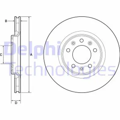 DELPHI BG4806C Arka Fren Dıskı Cıtroen Jumper Spacetourer Expert Traveller Proace 1.6 2.0hdı 16> SU001A6135 1616394580 1676011880 SU001A6369