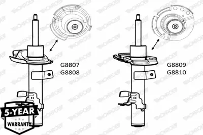 MONROE G8808 On Amortısor Sol  Kuga Iı 13> 1783322 1788025 1788030 1801172 1801173 1801174 CV6118K001AAC CV6118K001AAD CV6118K001ABA CV6118K001ABB