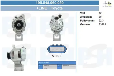 TRANSPO IN257 Konjektor 12v Toyota Bınek Elıps 50 Kef 3,Fıslı Ym, 2770011060 2706011250