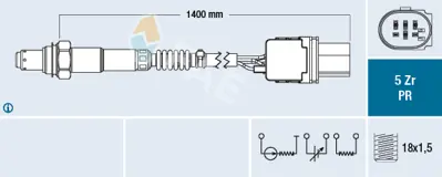 FAE 75056 Oksıjen Sensoru Bmw F10 E90 E81 E87 E60 N52 N54 Katalızor Oncesı 11787558055 7558055 11787561409 11787573319 11787589138 11787589139 11787558087 11787558081 11787558073 11787540166