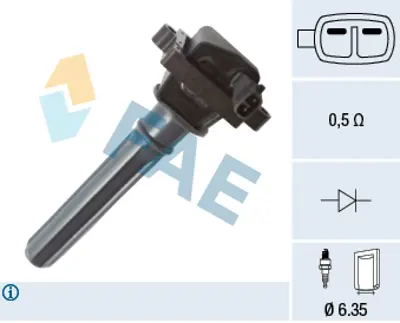 FAE 80436 Atesleme Bobını Chrysler 300m 2.7 V6 98>04 Concorde 2.7 Lx 97>23 Sebrıng (Jr) 2.7 V6 01>07 4609095AD