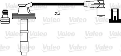 VALEO 346001 Bujı Kablosu Volvo S40 V40 1,6 / 1,8 / 2,0 95>03  1275284 12752846 948200362 948200452 1275603 7431275284 T382B 1A0818110 980795587V 980795585V