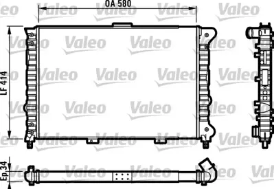 VALEO 732012 Motor Radyatoru Alfa 156 1,6 / 1,8 97 06 (414,5x580x34) 60663071 71753211 60690404 60651921 60651920 50501507 60663070 60651919 60615705 60038