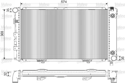 VALEO 733135 Motor Su Radyatoru (Klımalı / Otomatık Sanzıman) 190 W201 85>93 2015004103 2015004203 A2015004103 A2015004203 2015002003 2015005103 A2015002003 A2015005103 GRD1089 2015000803