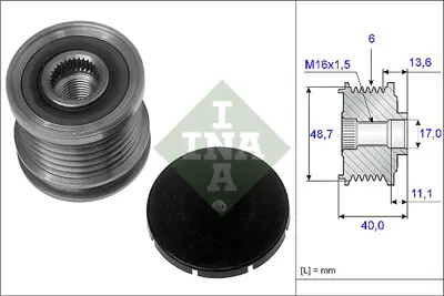 INA 535 0085 10 Alternatör Kasnagı 231004BB0D 5340393 5350087 5543814 93175986 6204234 6204171 1204378 7701066401 93182514