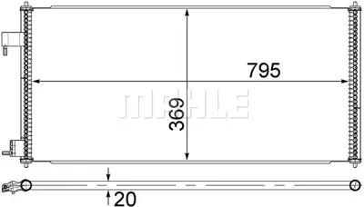 BEHR MAHLE AC 689 000S Klıma Radyatörü 4488406 1223628 4367057 2T1H19710AB 2T1H19710AC 9T1H19710AA 94664 8FC351318354 8FC351318351 8053025