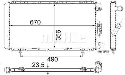 BEHR MAHLE CR 426 000S Su Radyatörü 7700796411 7700785734 7700764838 5000249949 5000397635 5000398274 7700764836 7701414015 7701415007 63953