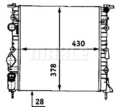 BEHR MAHLE CR 528 000S Su Radyatörü 7700314382 7701499975 8660000435 1093020 8MK376718271 RA0230630 63884 2140000QAV 8200024036 7700838134