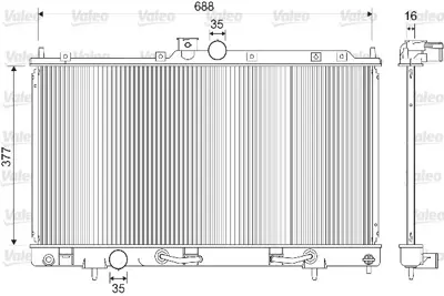 VALEO 733280 Su Radyatörü MR968856 MR968857 1350A254 MR497745 MR571798 MR993259 1350A255 1350A049 1350A252 MR968858