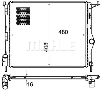 BEHR MAHLE CR 1765 000S Su Radyatörü 8MK376787351 637609 8200735038 214104453R 8660003459 214104AA0A 8200738038 1093116