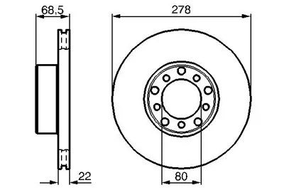 BOSCH 0986478061 Fren Dıskı 1264200172 1264210012 1264200005 126420000564 A1264200005 A126420000564 A1264200172 A1264210012 SDB000634 SDB000635