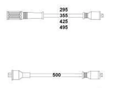 HELLUX CPC.3163 Buji Kablo Takımı (Epdm) Fıat Dogan-Şahin-Kartal-Serçe-124-131 1.6 8v (Eski Motor) (71-92) 85007439 85007439