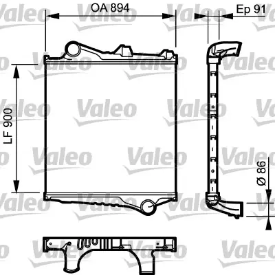 VALEO 817774 Intercool Radyatoru Volvo Fh 400/440/460/480/500/520/540 05>  420 09>  Fh12 420 93>  430 01>05  460  85003231 85000483 85000378 8119171 8118563 8113572 20755816 20758814 21375541 3183748